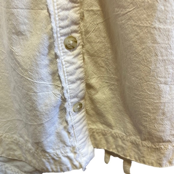 Free People We The Free Light Cream Button Oversized Shirt Size Small - Picture 5 of 15